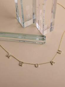 Personalized Birthstone Initial Necklace