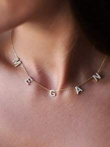 Personalized Birthstone Initial Necklace