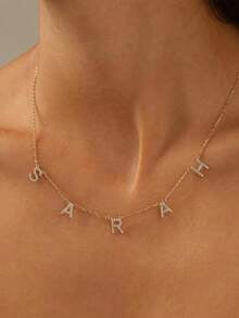 Personalized Birthstone Initial Necklace