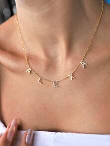 Personalized Birthstone Initial Necklace