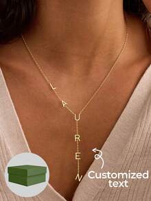 Custom Vertical Name Necklace